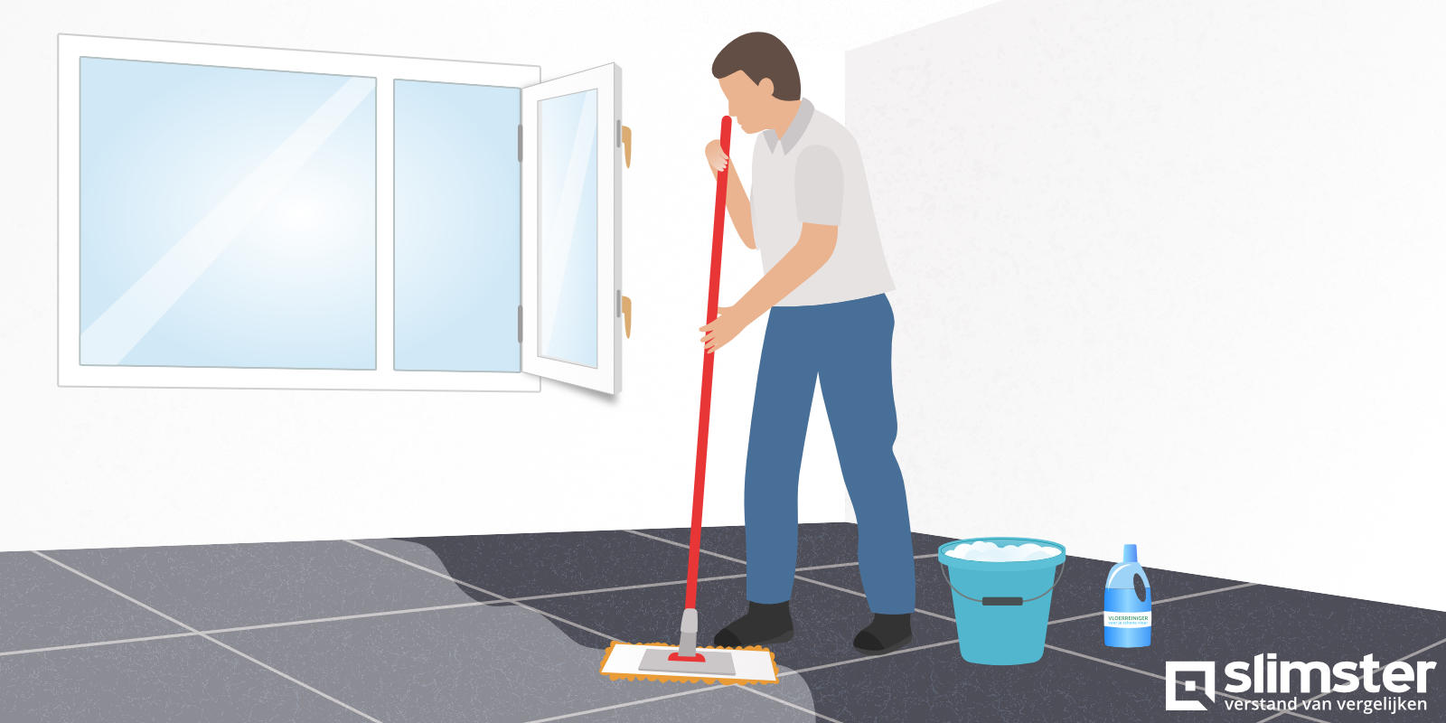 tegelvloer schoonmaken